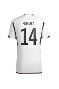 Tyskland Jamal Musiala #14 Fotballdrakt Hjemme Klær VM 2022 Korte ermer